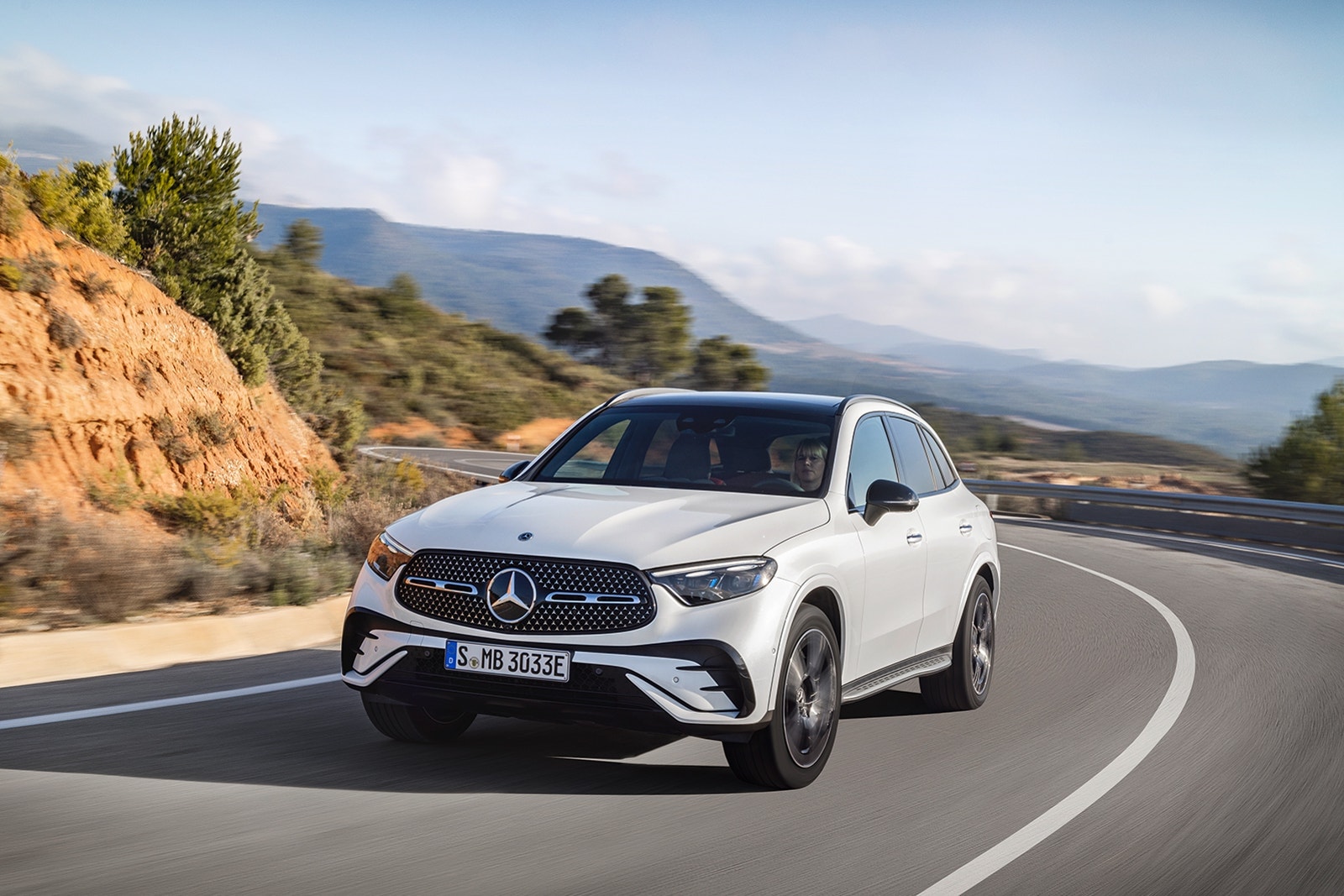 2023 Mercedes-Benz GLC on the road, front view