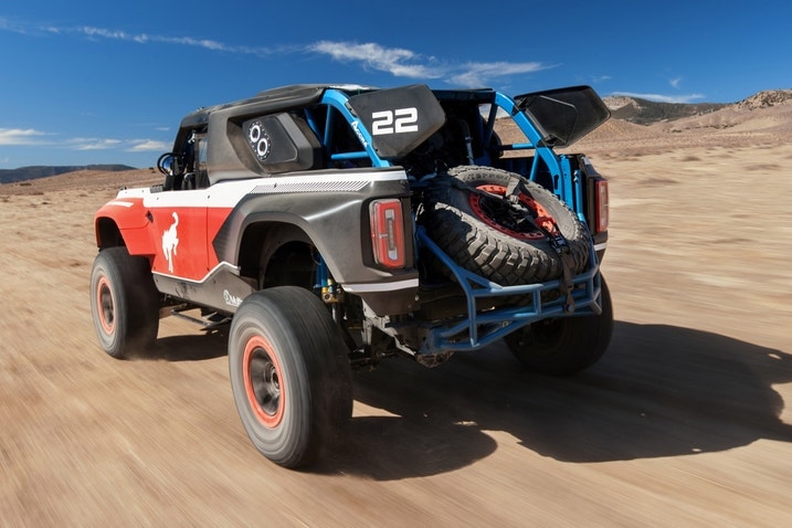 2023 Ford Bronco DR Race Truck exterior rear 3/4