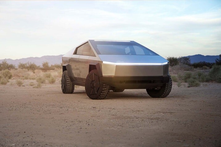 Tesla Cybertruck front 3/4