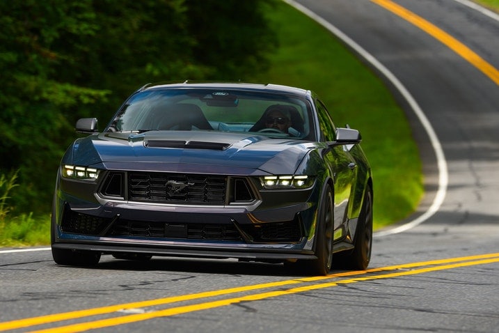 2024 Ford Mustang Dark Horse on the road