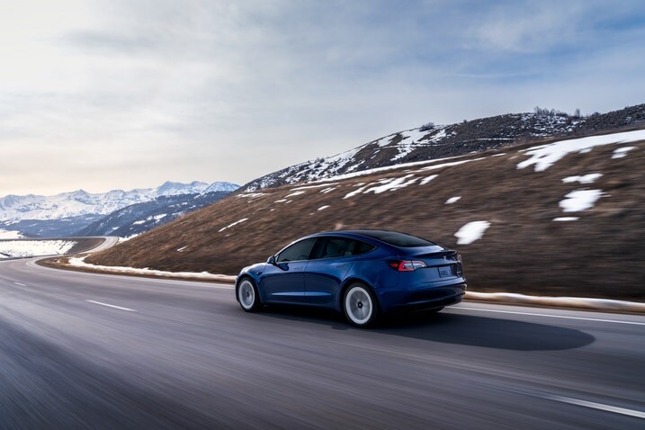 2023 Tesla Model 3 rear three-quarters