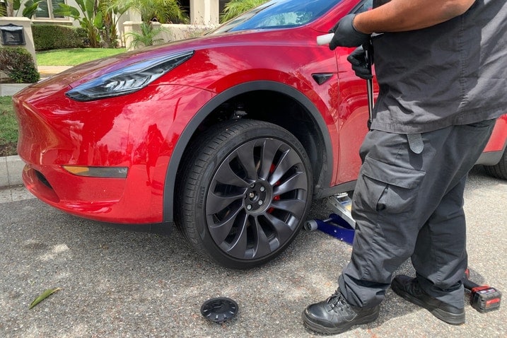Tesla Model Y tire repair