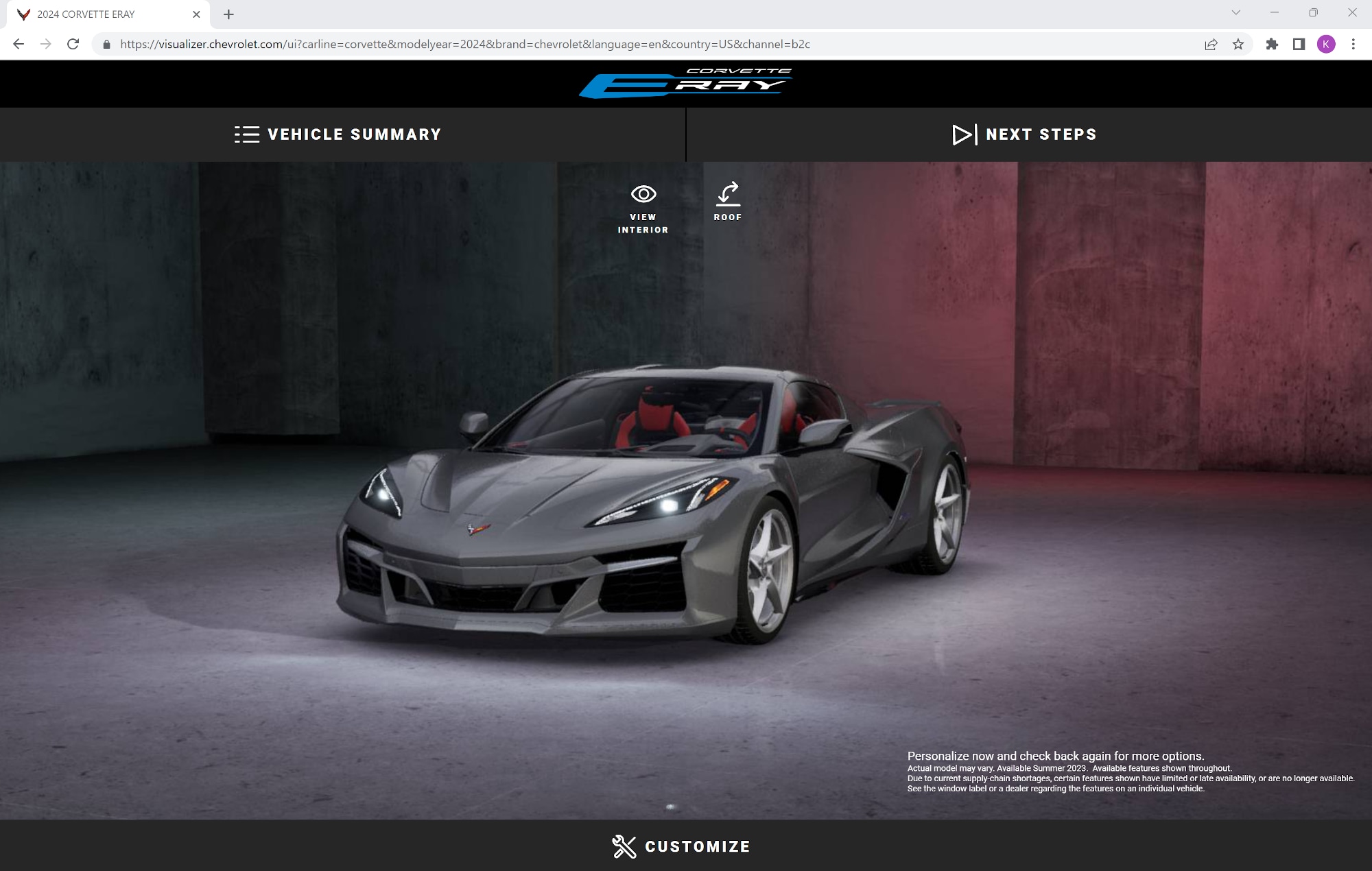 The 2024 Corvette ERay Hybrid Configurator Leaked Edmunds