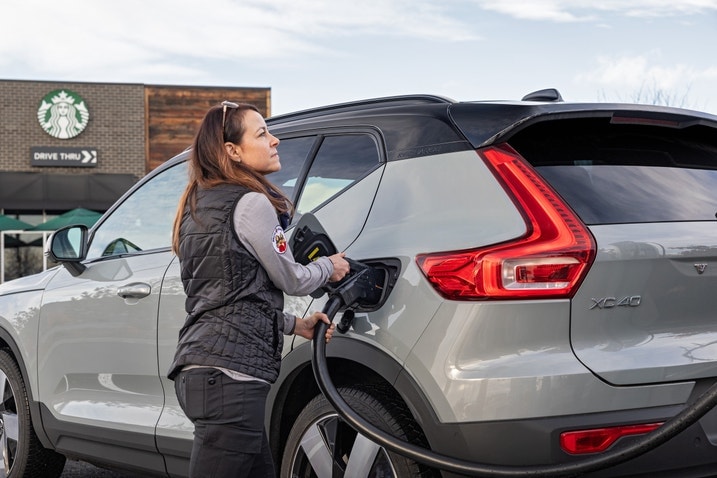 Volvo XC40 Recharge rear charging