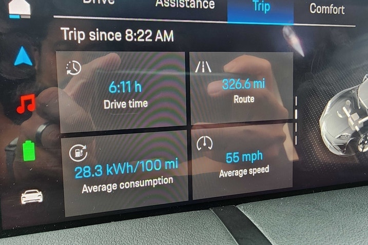 2025 Porsche Taycan 4S Prototype screen