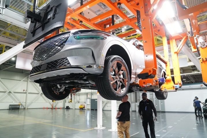 2023 Genesis Electrified GV70 being assembled