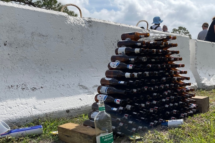 Pile of beer bottles at Sebring