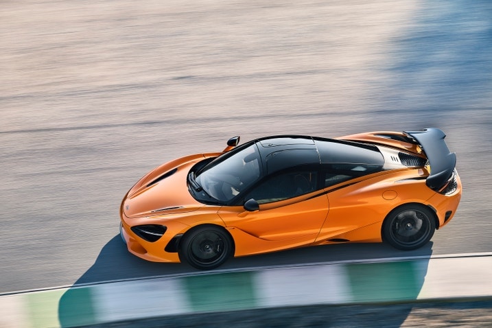 2024 McLaren 750S Coupe on the track