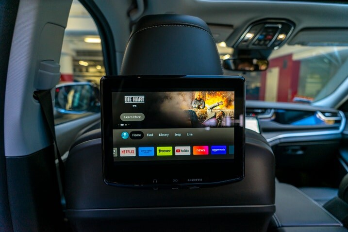 2023 Jeep Grand Cherokee 4xe's 10.1-inch rear entertainment screen