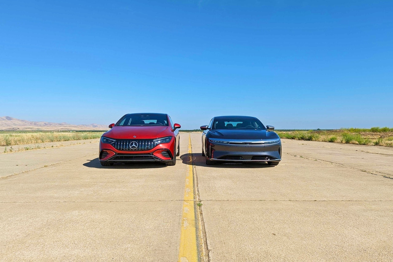 Edmunds U-Drags: Mercedes-AMG EQE vs. Lucid Air Grand Touring
