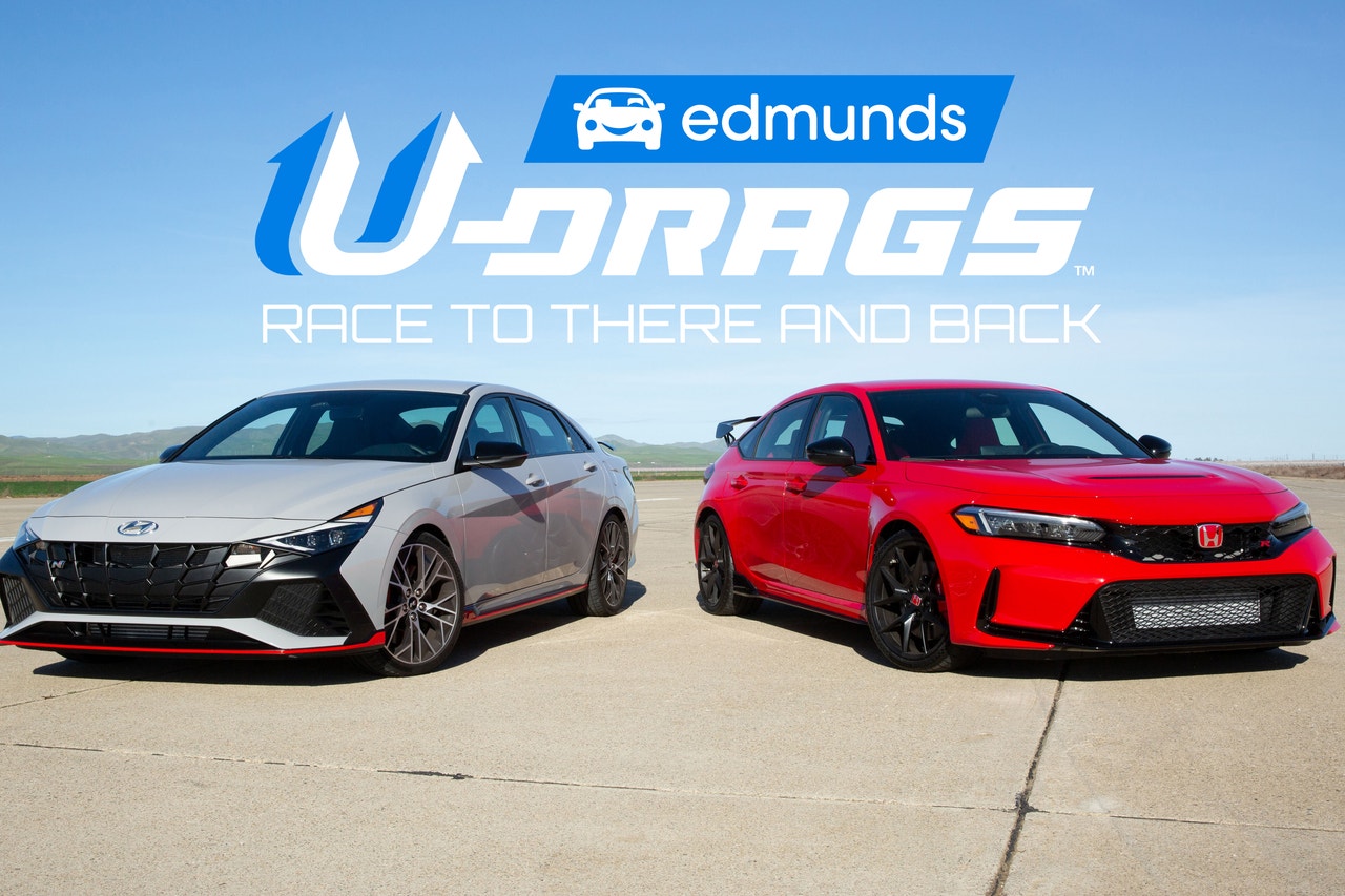 Edmunds U-Drags: Honda Civic Type R vs. Hyundai Elantra N group shot