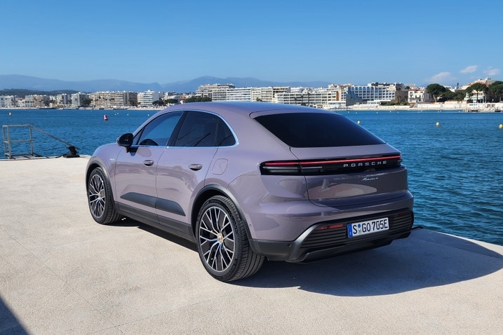 2024 Porsche Macan EV rear 3/4