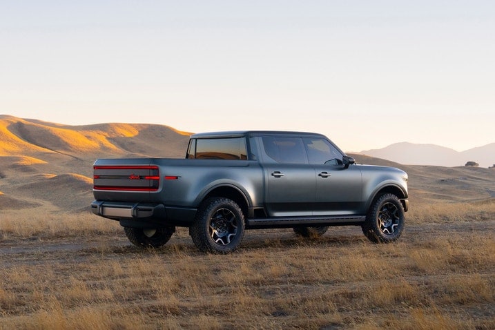 Scout Terra concept, show in rear three-quarter view