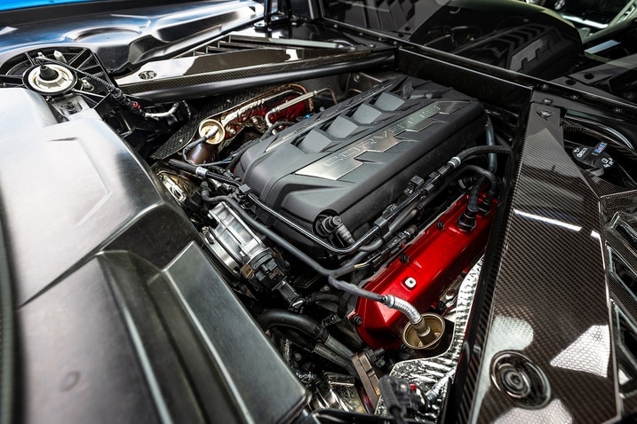 Detail mesin Chevrolet Corvette 2020
