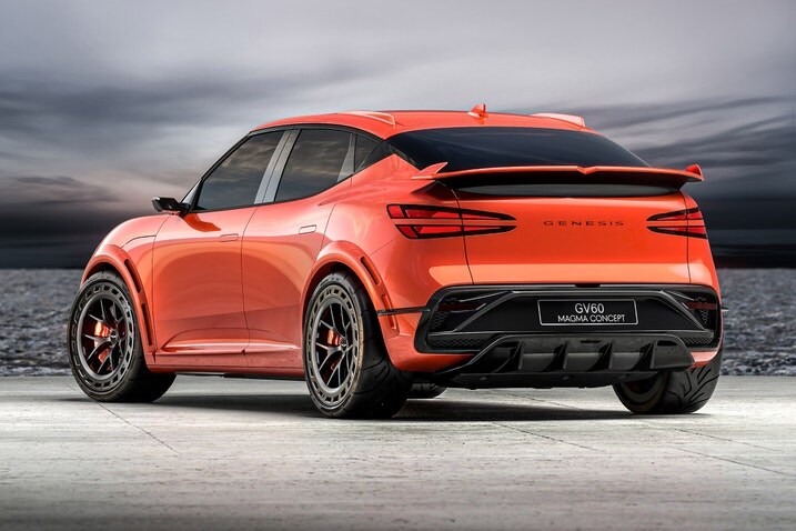 Genesis GV60 Magma concept, rear three-quarter