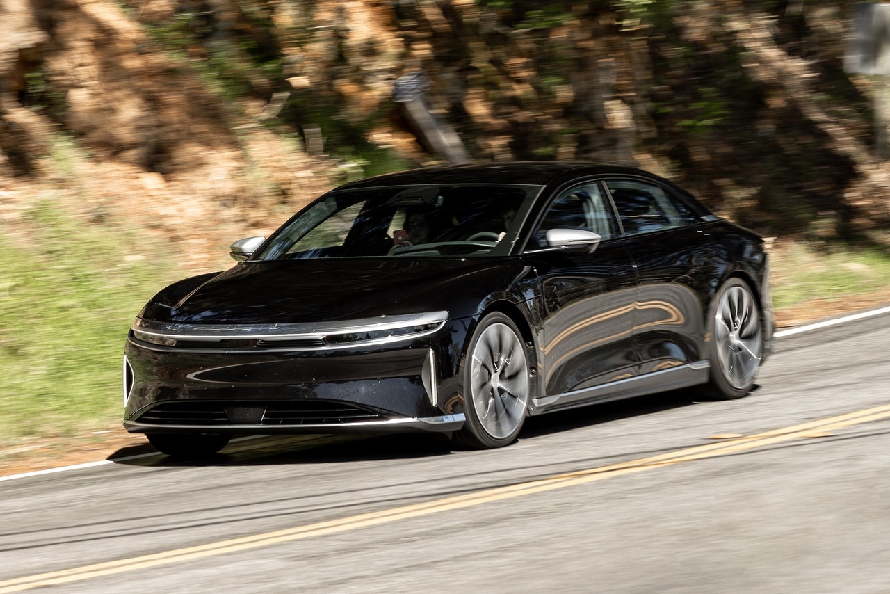 Lucid Air Grand Touring driving