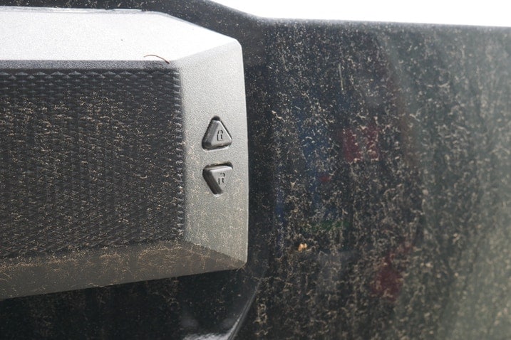 Liftgate exterior door lock and rolldown window dual control buttons in Toyota 4Runner Trailhunter