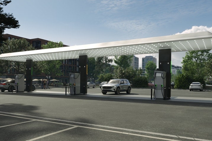 Mercedes-Benz charging station render