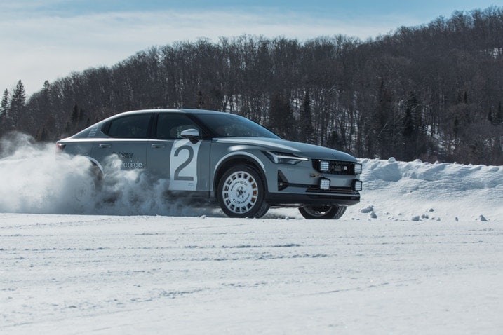 2023 Polestar 2 Arctic Circle spinning wheels