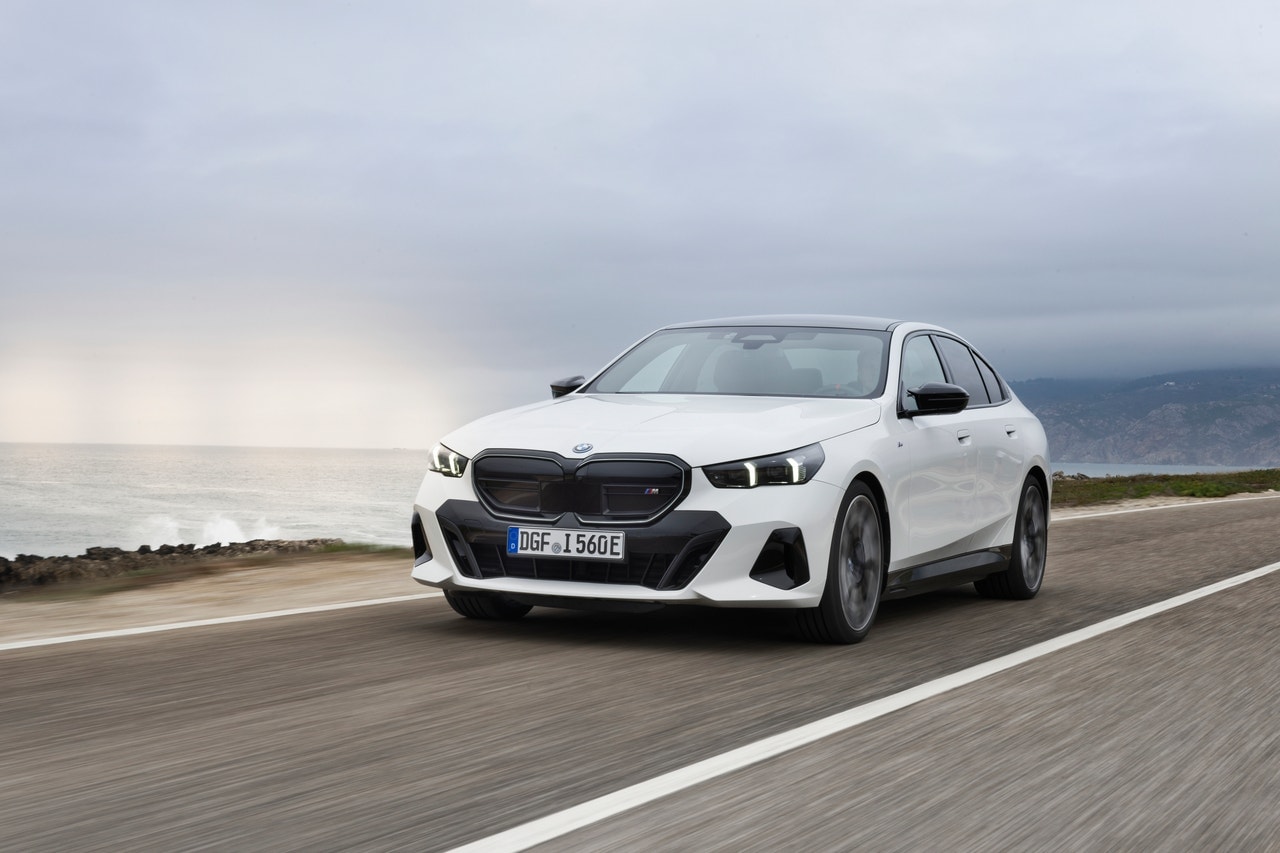 2024 BMW i5 action front ¾