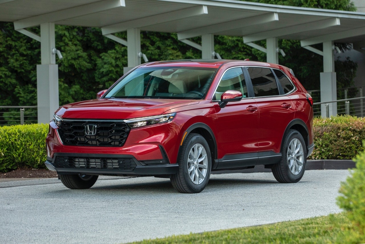 2023 Honda CR-V EX-L in red in front-quarter view