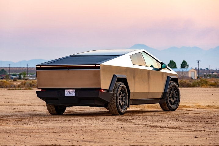Long-term Tesla Cybertruck rear 3/4