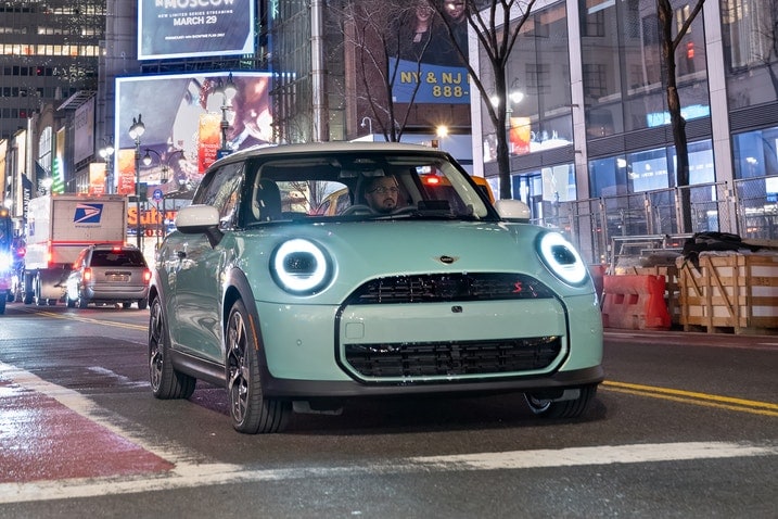 2025 Mini Cooper driving in New York