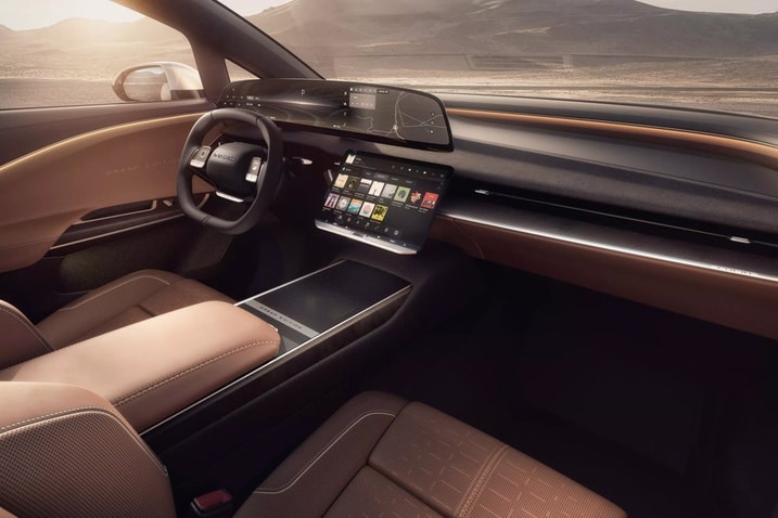 2025 Lucid Gravity dashboard and front interior