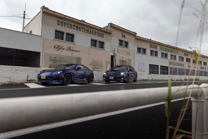 2024 Subaru BRZ tS and WRX TR front