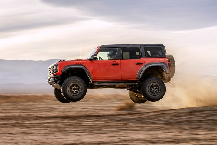 Bronco Raptor jump in profile