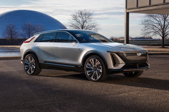 Cadillac Lyriq SUV front three-quarters