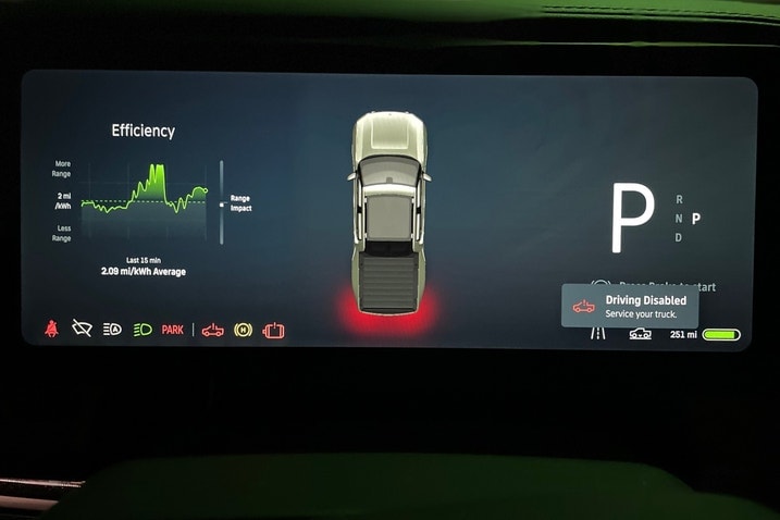 2022 Rivian R1T dashboard