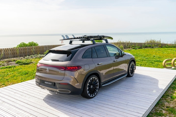 2023 Mercedes-Benz EQE SUV rear three-quarters
