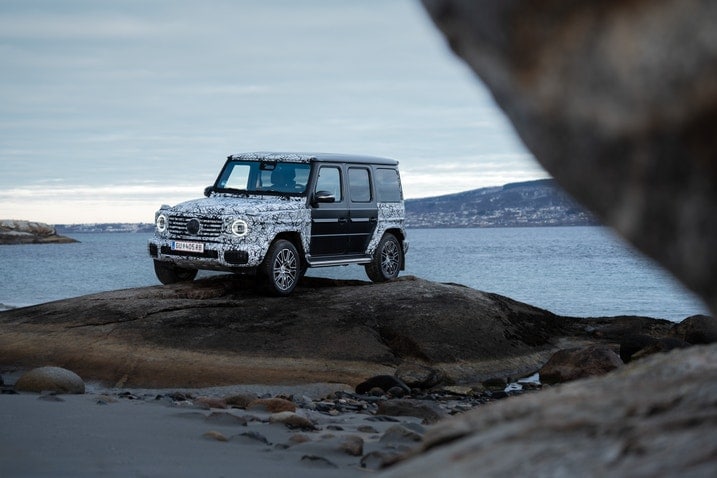 Mercedes-Benz G-wagen prototype front three-quarter