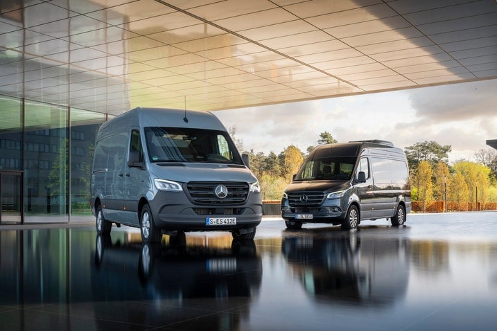 two 2025 Mercedes-Benz eSprinter models