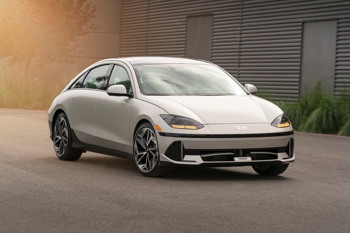2023 Hyundai Ioniq 6 EV sedan front three-quarters view
