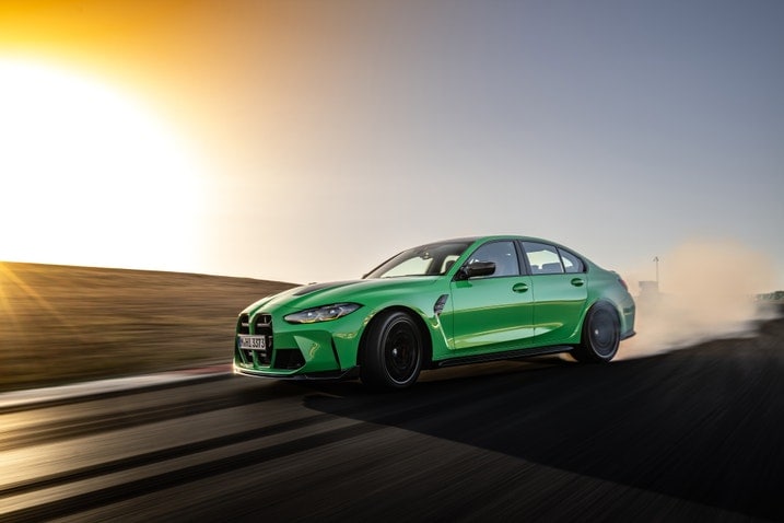 2024 BMW M3 CS front three-quarters