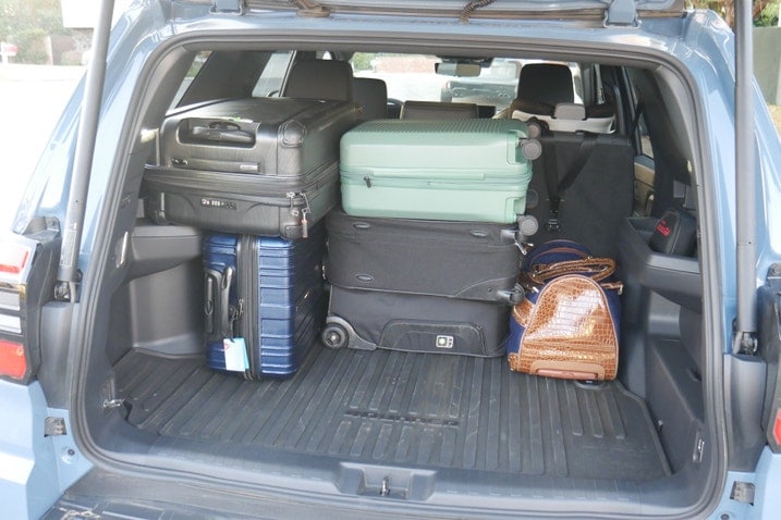 Six suitcases in a Toyota 4Runner
