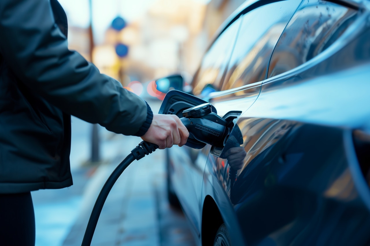 EV owner charging their car