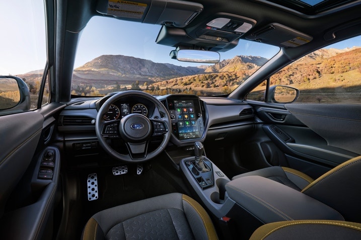 2024 Subaru Crosstrek Sport interior with 11.6-inch touchscreen