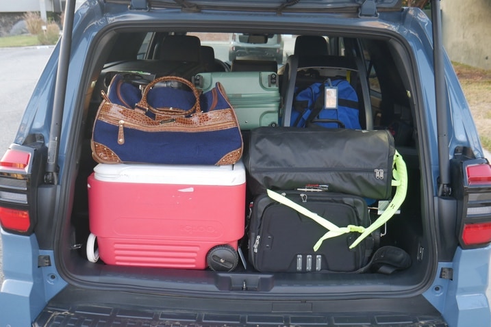 Toyota 4Runner non-hybrid cargo area almost full