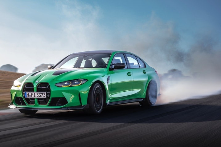 BMW M3 CS doing a burnout