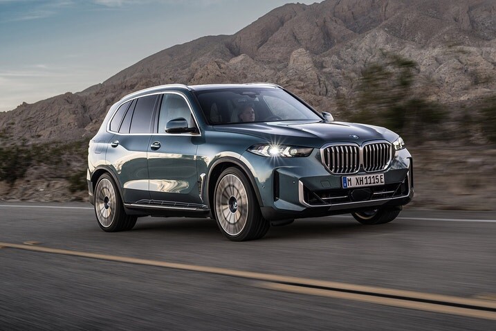 2024 BMW X5 on the road
