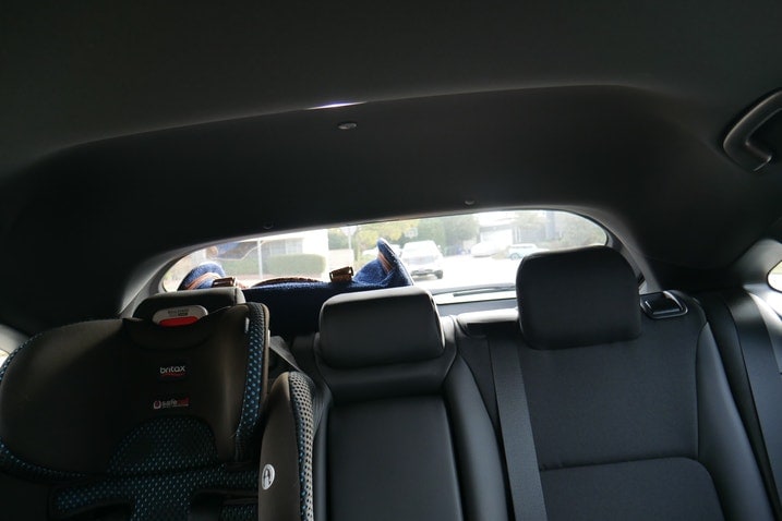 Civic Hatchback rear visibility with six suitcases aboard
