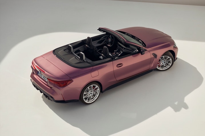 2025 BMW M4 convertible rear with top down