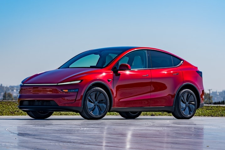 2026 Tesla Model Y front 3/4
