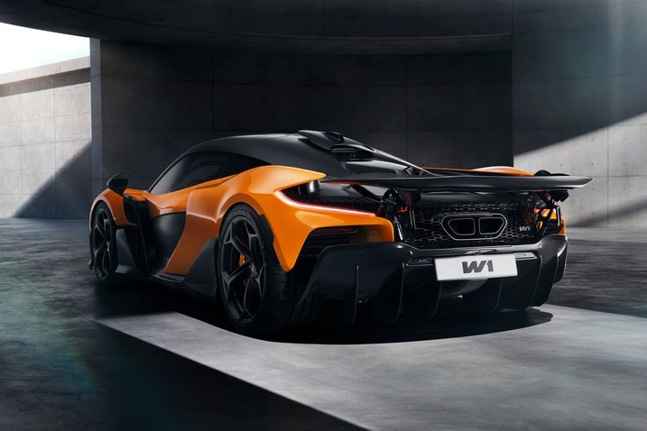 McLaren W1 rear three-quarters view