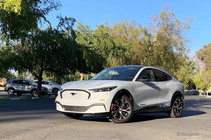 2021 Ford Mustang Mach-E front three-quarters view