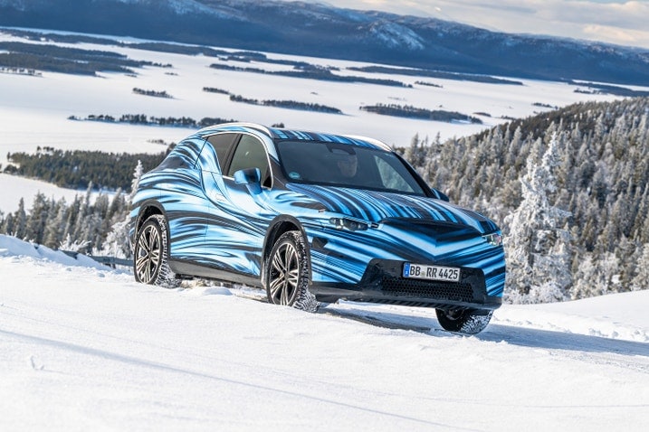Mercedes-Benz GLC EV prototype front 3/4