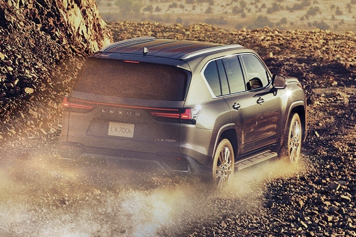 2025 Lexus LX 700h rear dusty